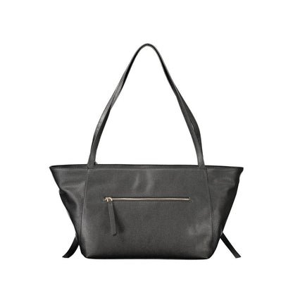 Evening Handbag by Guess Jeans for women in polyurethane black features a signature silhouette, showcasing a secure zipper and signature built-in-compartments & external-pockets with versatile detachable-strap & handle for a sophisticated look.