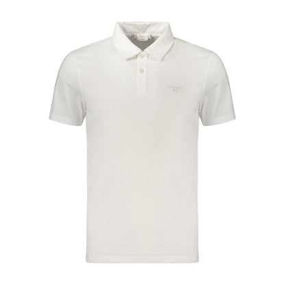 Polo Shirt by Guess Jeans for men in stretch organic cotton white & print presents a sleek silhouette, featuring a refined and for a sleek finish.