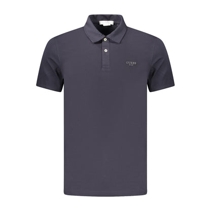 Polo Shirt by Guess Jeans for men in stretch organic cotton blue & print presents a crisp silhouette, artfully detailed with a crisp and crisp .