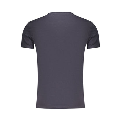 Activewear T-Shirt by Guess Jeans for men in stretch organic cotton blue & print features an ergonomic design with , highlighting a ergonomic length and ergonomic crew neckline for a high-performance look.