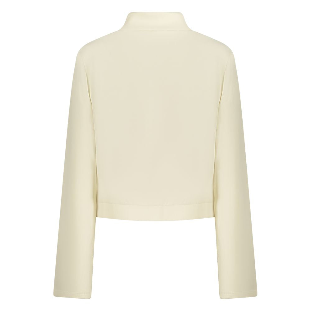Sweatshirt by Guess Jeans for women in modal & stretch polyester white features an exquisite silhouette, showcasing and turtle neckline details for a exquisite look.