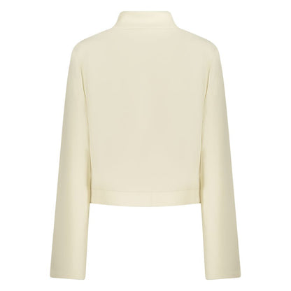 Sweatshirt by Guess Jeans for women in modal & stretch polyester white features an exquisite silhouette, showcasing and turtle neckline details for a exquisite look.