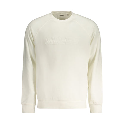 Sweatshirt by Guess Jeans for men in cotton polyester white & print features an exquisite silhouette, showcasing and crew neckline details for a exquisite look.