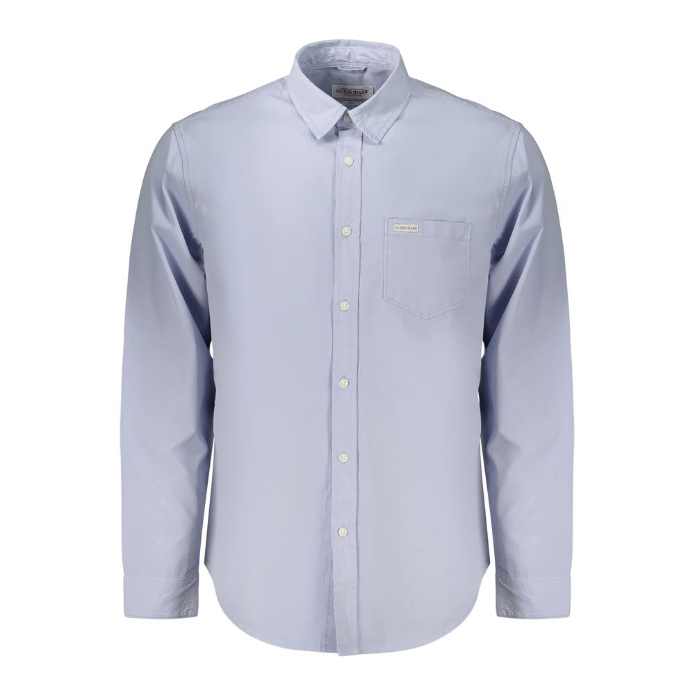 Dress Shirt by Guess Jeans for men in cotton azzurro features an architectural silhouette with a refined and elegant for a architectural look.