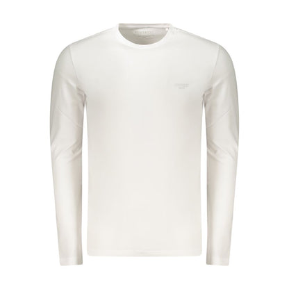 Activewear T-Shirt by Guess Jeans for men in stretch organic cotton white & print features an ergonomic design with , highlighting a ergonomic long-sleeve length and ergonomic crew neckline for a high-performance look.