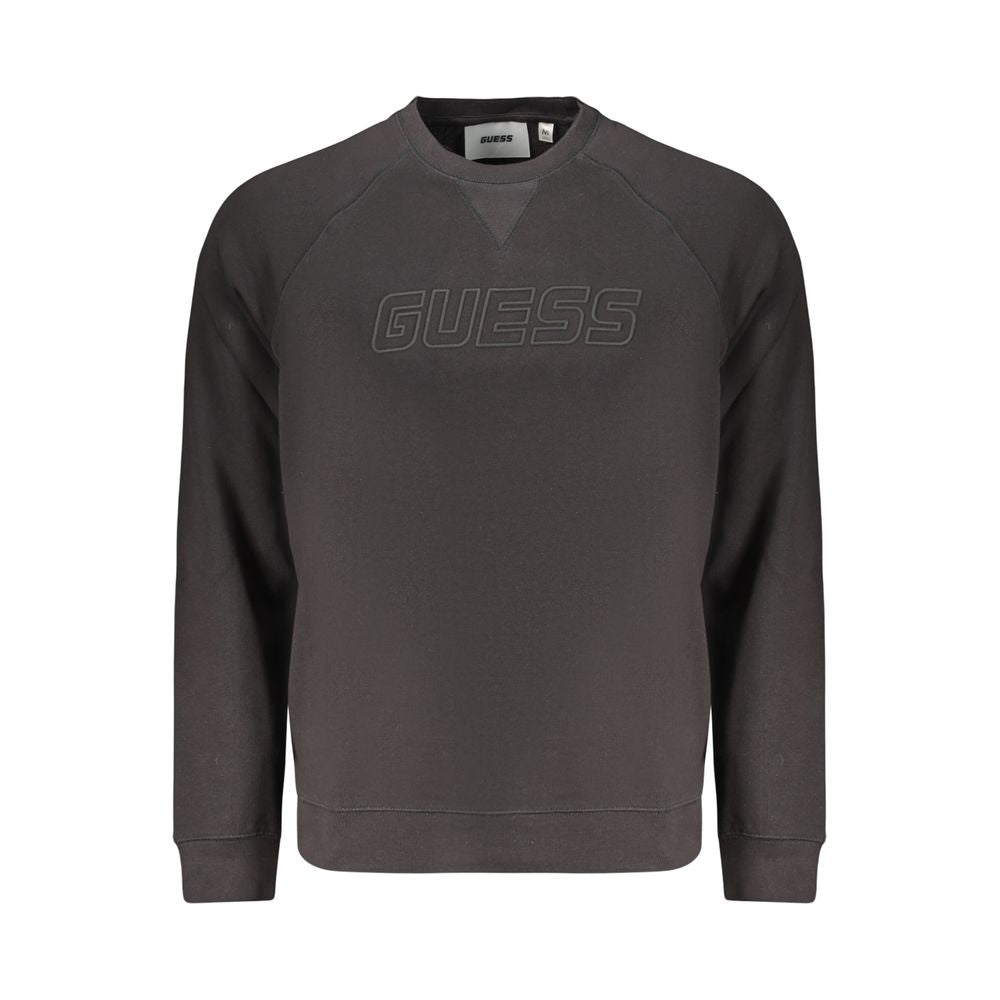 Sweatshirt by Guess Jeans for men in cotton polyester black & print presents a smart casual silhouette, featuring a smart casual crew neckline and for a sophisticated look.