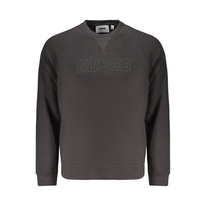 Sweatshirt by Guess Jeans for men in cotton polyester black & print presents a smart casual silhouette, featuring a smart casual crew neckline and for a sophisticated look.