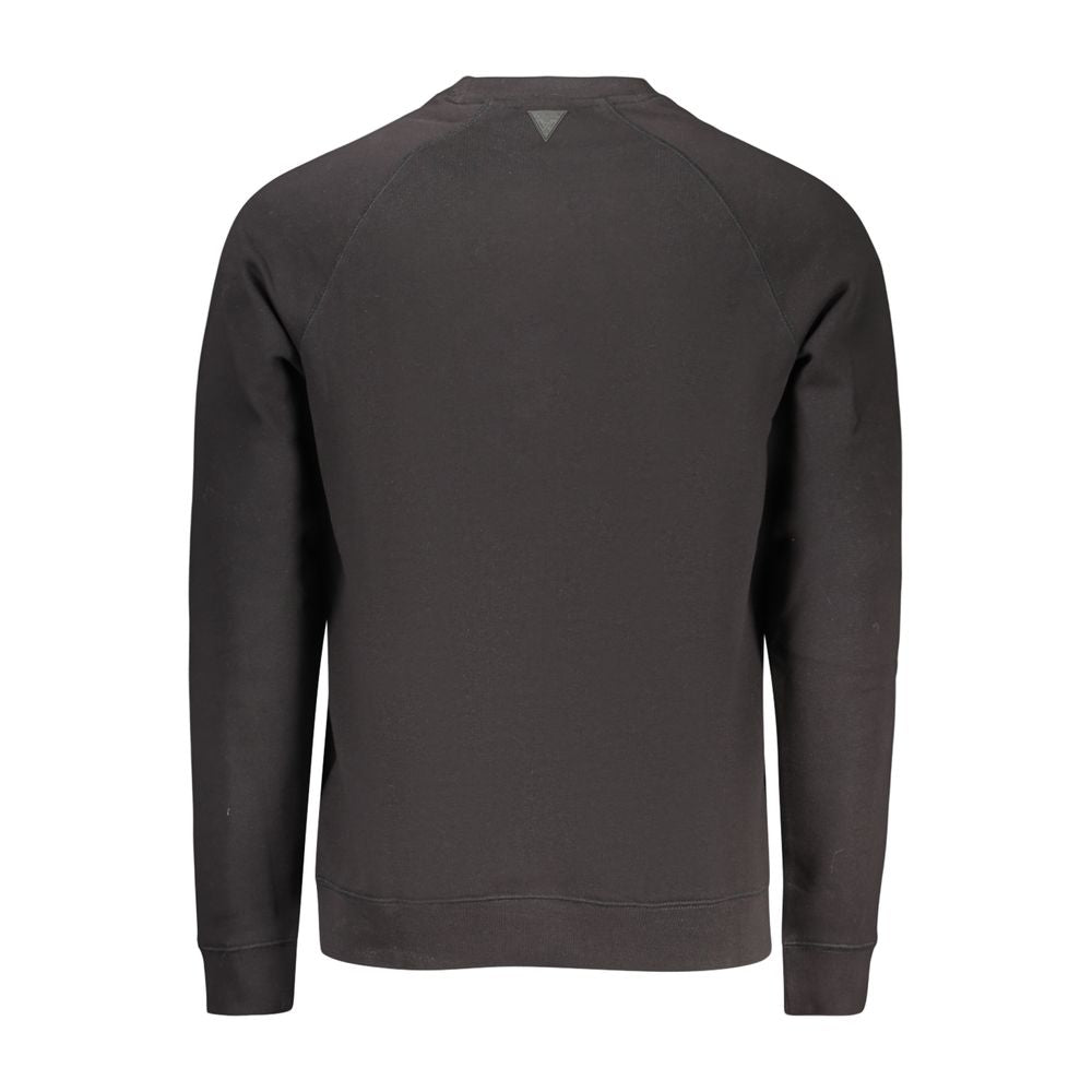 Sweatshirt by Guess Jeans for men in cotton polyester black & print features an exquisite silhouette, showcasing and details for a exquisite look.