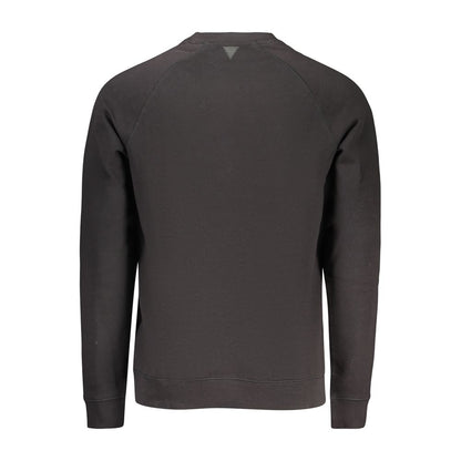 Sweatshirt by Guess Jeans for men in cotton polyester black & print features an exquisite silhouette, showcasing and details for a exquisite look.