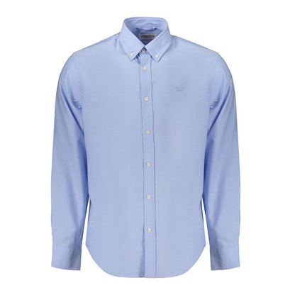 Dress Shirt by Guess Jeans for men in cotton azzurro showcases a sublime silhouette, artfully detailed with a sublime button-down-collar neckline and for a sophisticated, sublime finish.