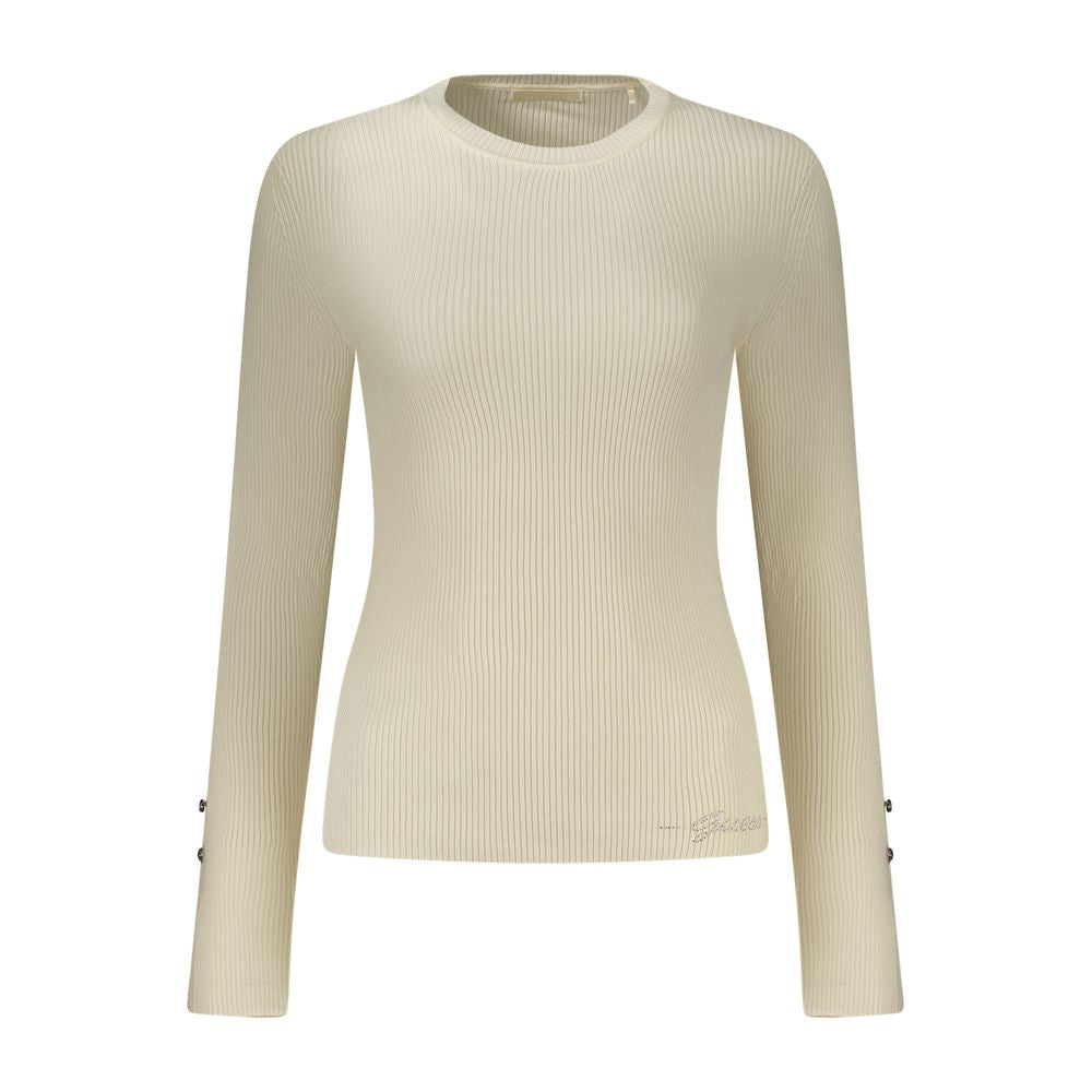 Sweatshirt by Guess Jeans for women in viscose & polyamide white features a unrivaled silhouette with a refined crew neckline and unrivaled detailing for a sophisticated look.