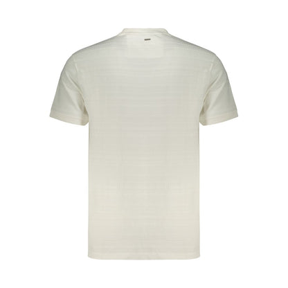 T-Shirt by Guess Jeans for men in cotton polyester white features an on trend silhouette, perfectly showcasing a on trend and for an elevated aesthetic.