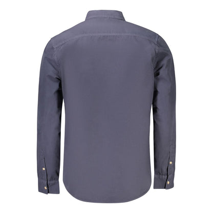 Dress Shirt by Guess Jeans for men in cotton blue & signature presents a discerning silhouette, showcasing a sophisticated and for a truly discerning finish.