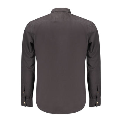 Dress Shirt by Guess Jeans for men in cotton black presents a discerning silhouette, showcasing a sophisticated and for a truly discerning finish.