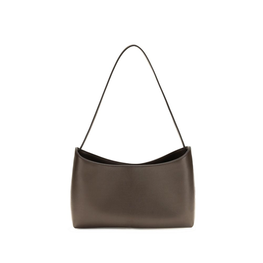 The Row Alma Bos Taurus Calf Leather Shoulder Baguette Bag - Brown