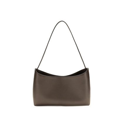 The Row Alma Bos Taurus Calf Leather Shoulder Baguette Bag - Brown