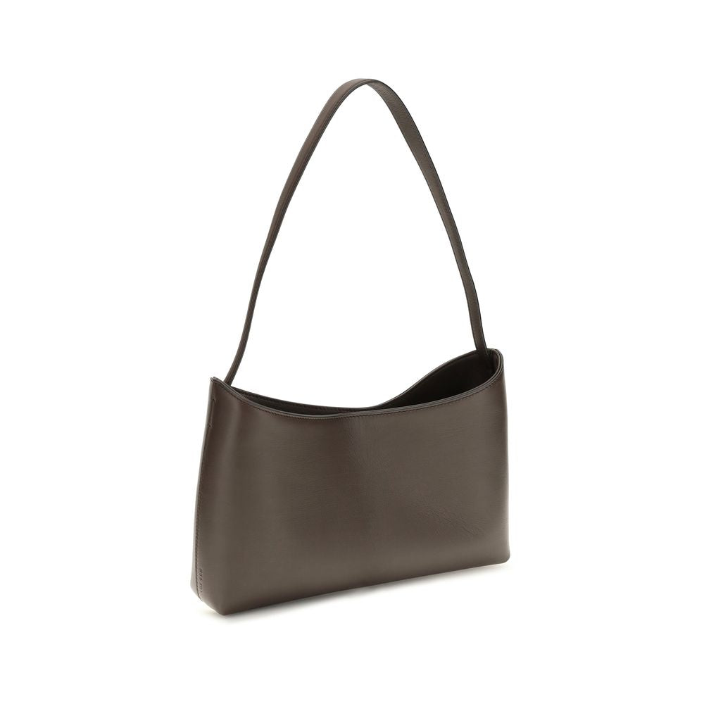 The Row Alma Bos Taurus Calf Leather Shoulder Baguette Bag - Brown