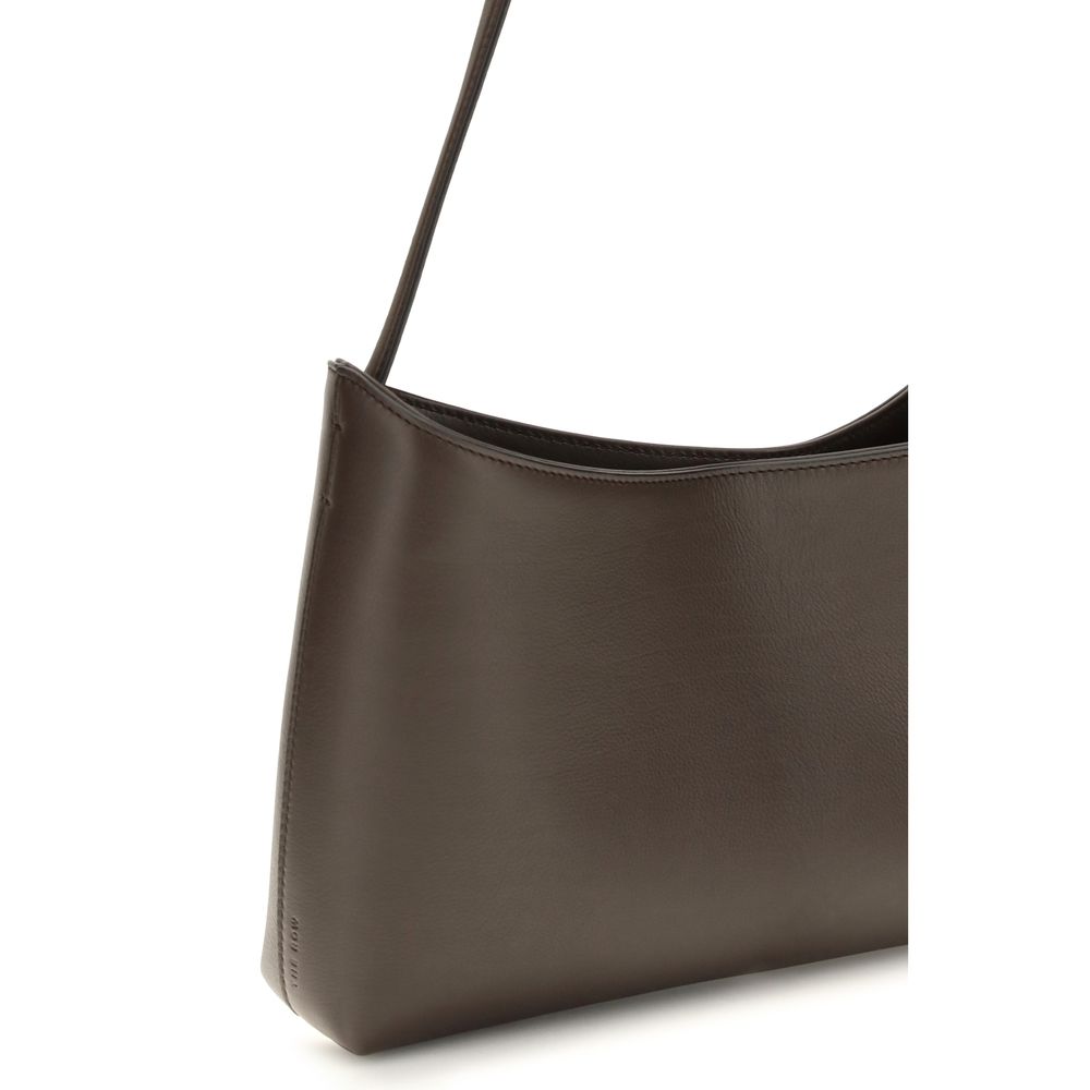 The Row Alma Bos Taurus Calf Leather Shoulder Baguette Bag - Brown