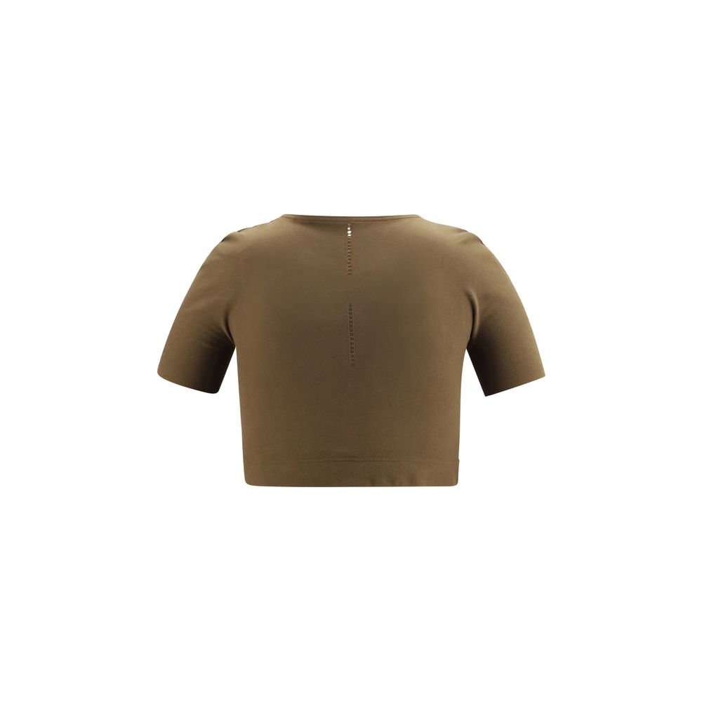 Activewear T-Shirt by Wolford for women in stretch polyamide bicolour & signature features a sporty silhouette with and round neckline, showcasing innovative seamless for a sporty finish.