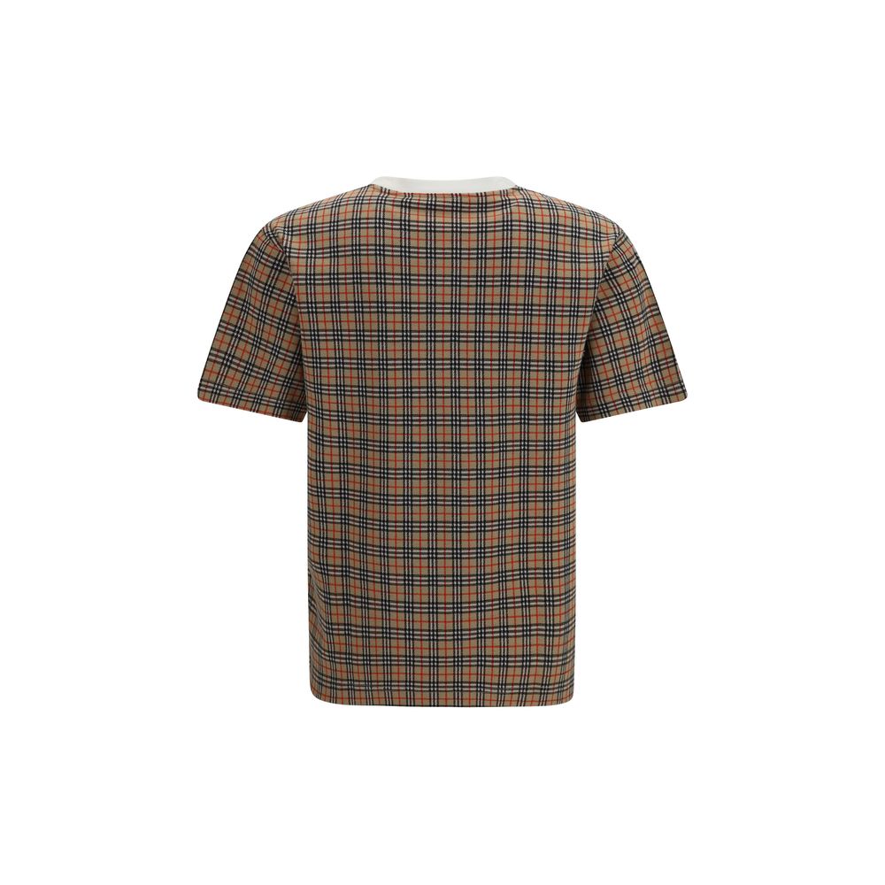 Activewear T-Shirt by Burberry for men in cotton multicolor, jacquard & signature features a sporty silhouette with and crew neckline, showcasing innovative for a sporty finish.