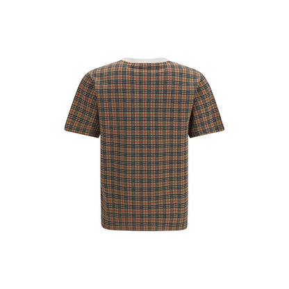 Activewear T-Shirt by Burberry for men in cotton multicolor, jacquard & signature features a sporty silhouette with and crew neckline, showcasing innovative for a sporty finish.