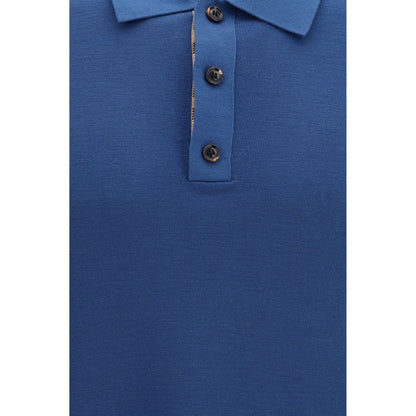 Polo Shirt by Burberry for men in wool blue & monogram showcases a enviable silhouette, featuring a refined and for a enviable finish.