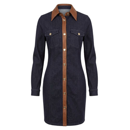 Trussardi Jeans Blue Cotton Women Dress