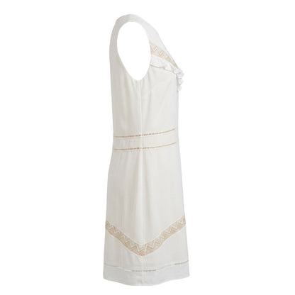 Trussardi Jeans White Polyester Women Dress