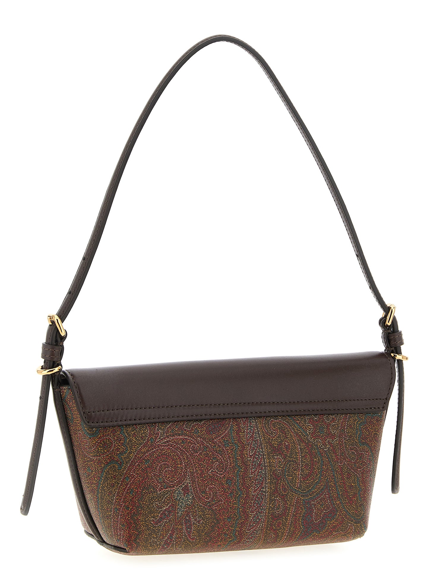 Small Shoulder Flap Bag by Etro for women in modal polyester cotton canvas multicolor, paisley & jacquard features a distinguished silhouette, showcasing a secure flap, magnetic & button and distinguished with versatile shoulder-strap, adjustable-strap & handle for a distinguished finish.