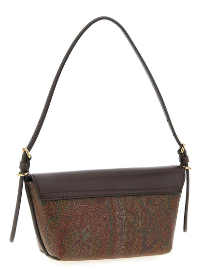 Small Shoulder Flap Bag by Etro for women in modal polyester cotton canvas multicolor, paisley & jacquard features a distinguished silhouette, showcasing a secure flap, magnetic & button and distinguished with versatile shoulder-strap, adjustable-strap & handle for a distinguished finish.