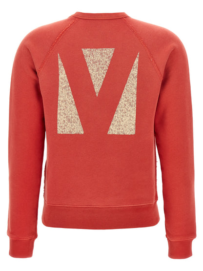 Sweatshirt by Valentino Garavani for women in cotton multicolor, red & print features an provocated silhouette, detailed with a provocated and a refined crew neckline for a sophisticated aesthetic.