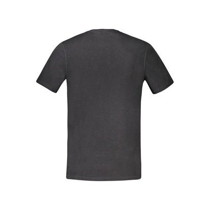 T-Shirt by Hugo Boss for men in cotton black & print features an on trend silhouette, perfectly showcasing a on trend and crew neckline for an elevated aesthetic.