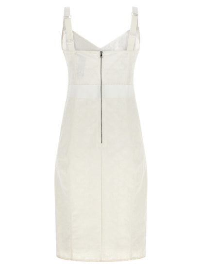 Dolce & Gabbana White Polyamide Midi Dress