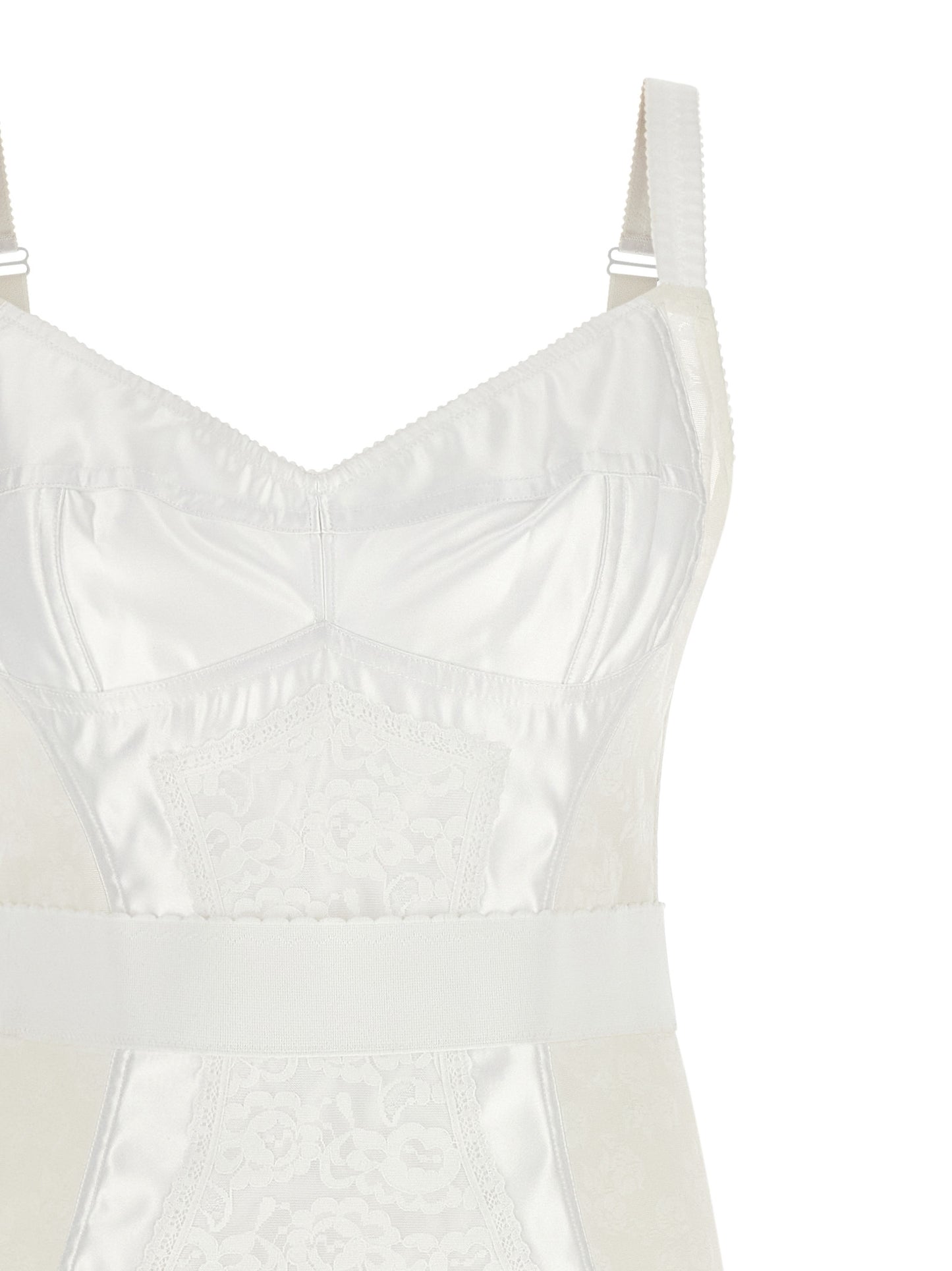Dolce & Gabbana White Polyamide Midi Dress