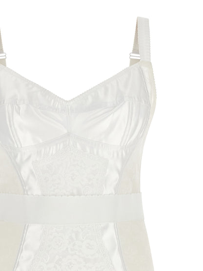 Dolce & Gabbana White Polyamide Midi Dress