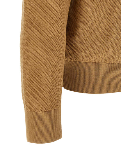 Polo Shirt by Hugo Boss for men in cotton brown, camel & patterned presents a distinguished silhouette, showcasing a sophisticated and distinguished for a truly distinguished finish.