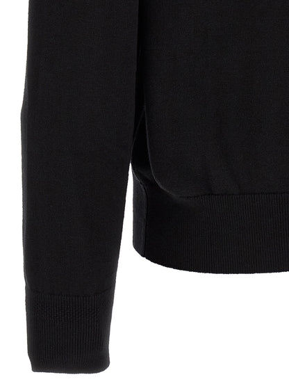 Cardigan by Hugo Boss for men in cashmere cotton blend black showcases a captivating silhouette, artfully detailed with a captivating and for a truly sophisticated captivating look.
