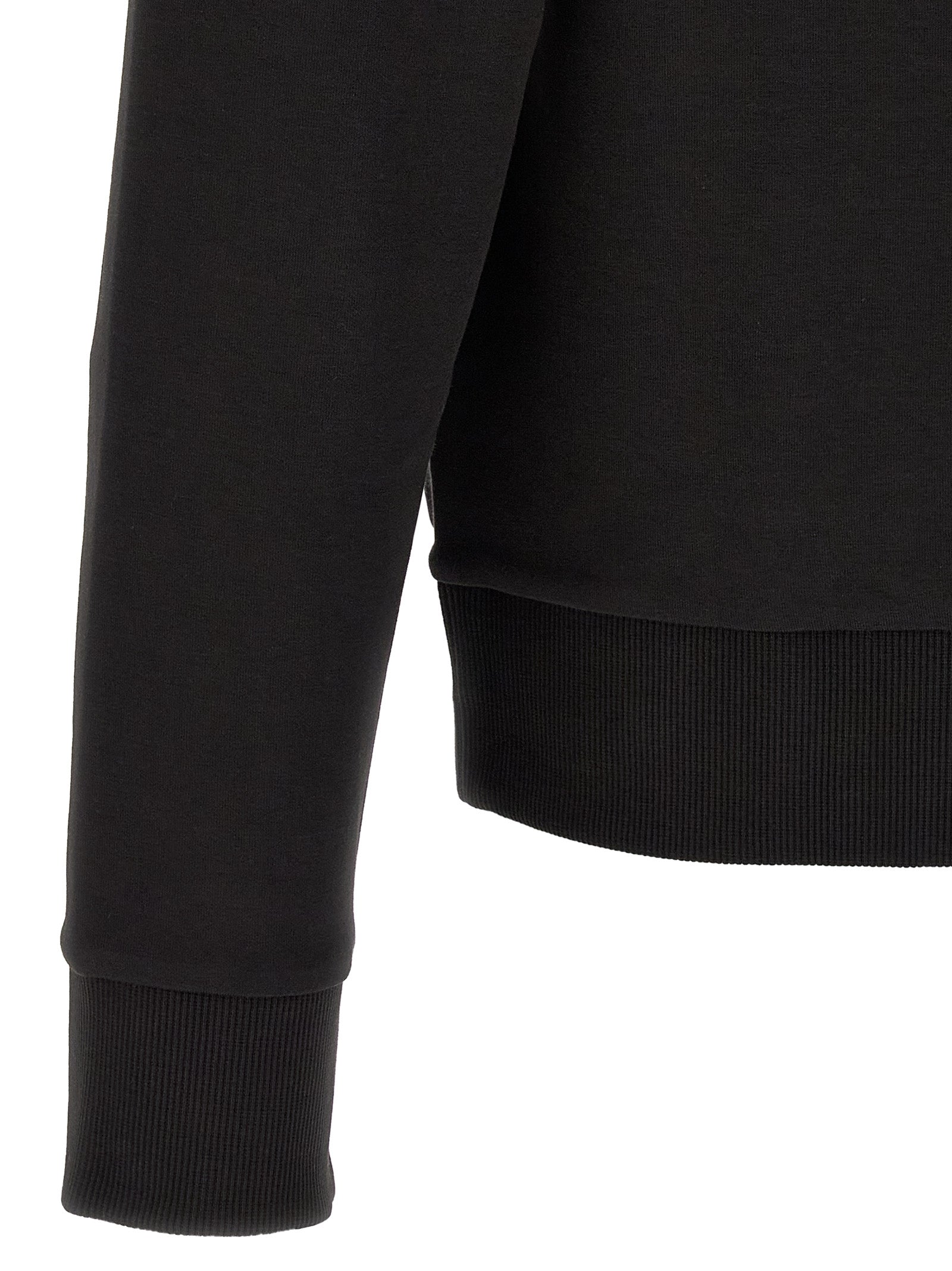 Sweatshirt Hoodie by Hugo Boss for men in stretch cotton black features a edgy silhouette, detailed with a edgy and for a refined finish.