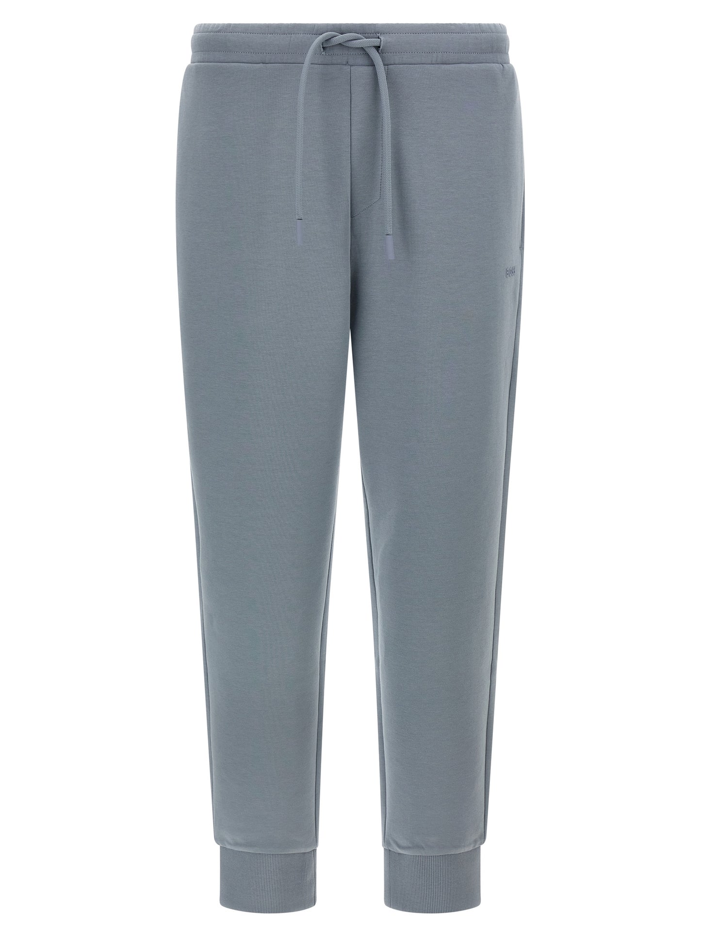 Joggers by Hugo Boss for men in stretch cotton gray features an sophisticated and with a precise long, creating a sophisticated and sophisticated silhouette.