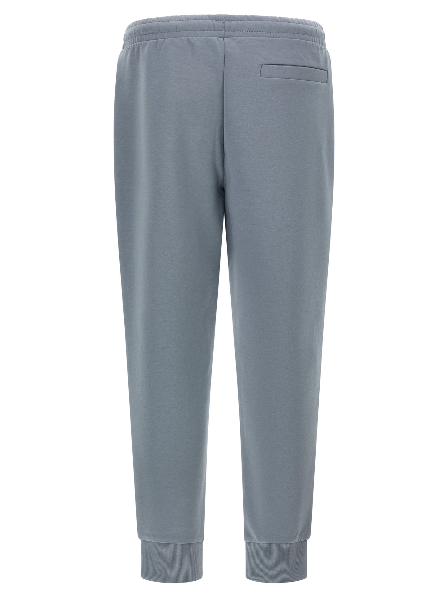 Joggers by Hugo Boss for men in stretch cotton gray features an sartorial and long with a cut for a sartorial finish.