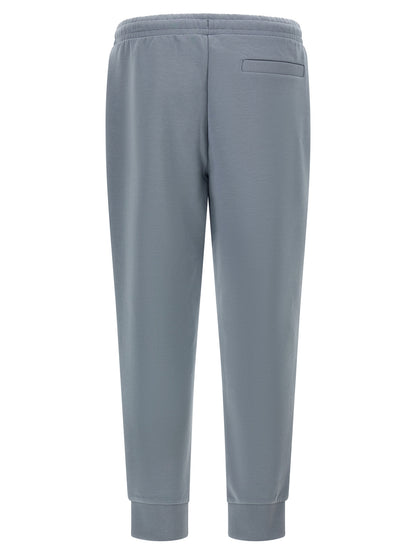 Joggers by Hugo Boss for men in stretch cotton gray features an sartorial and long with a cut for a sartorial finish.