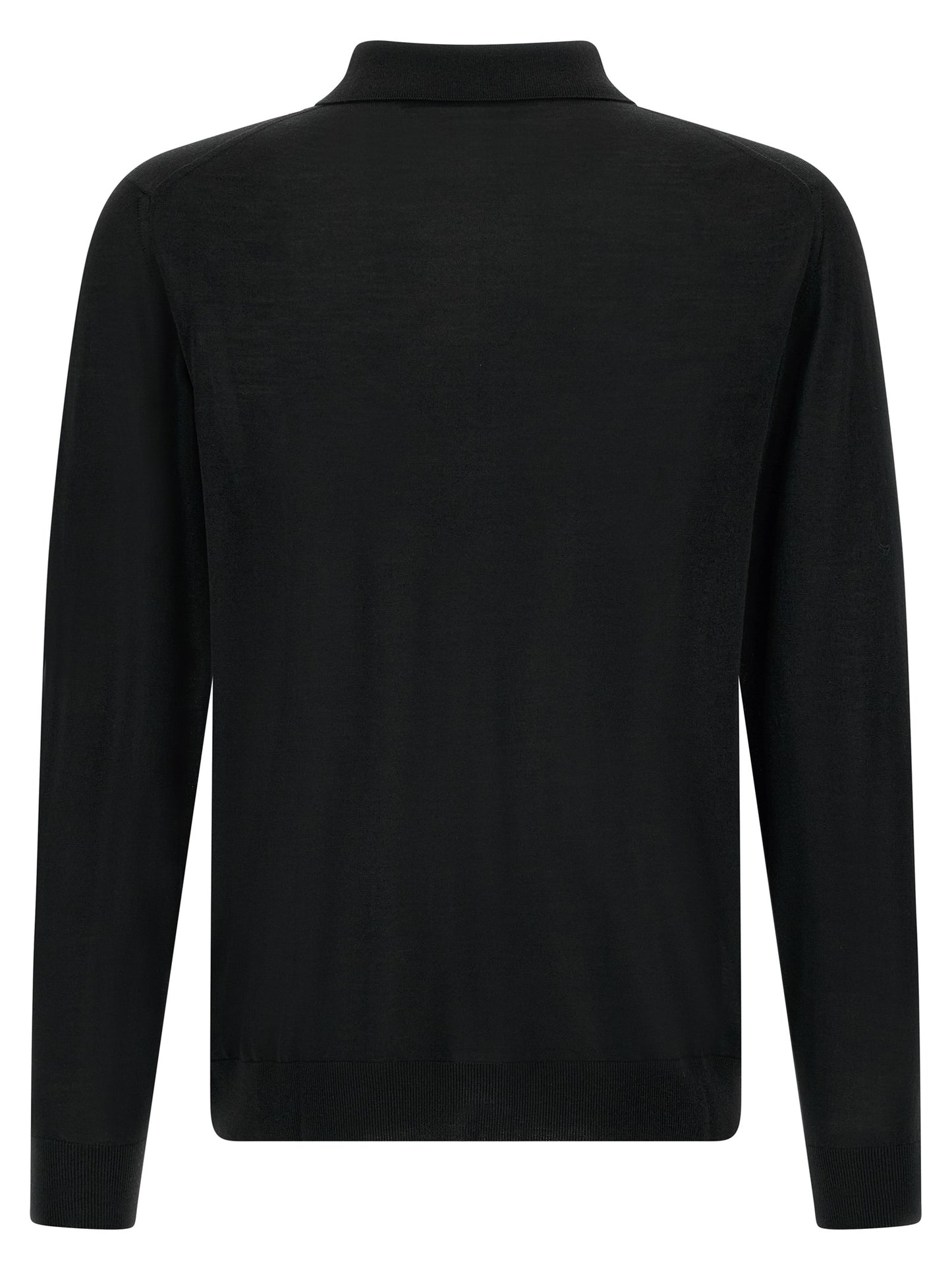 Polo Shirt by Kiton for men in wool black & red features a eye catching silhouette, showcasing a refined and for a eye catching finish.