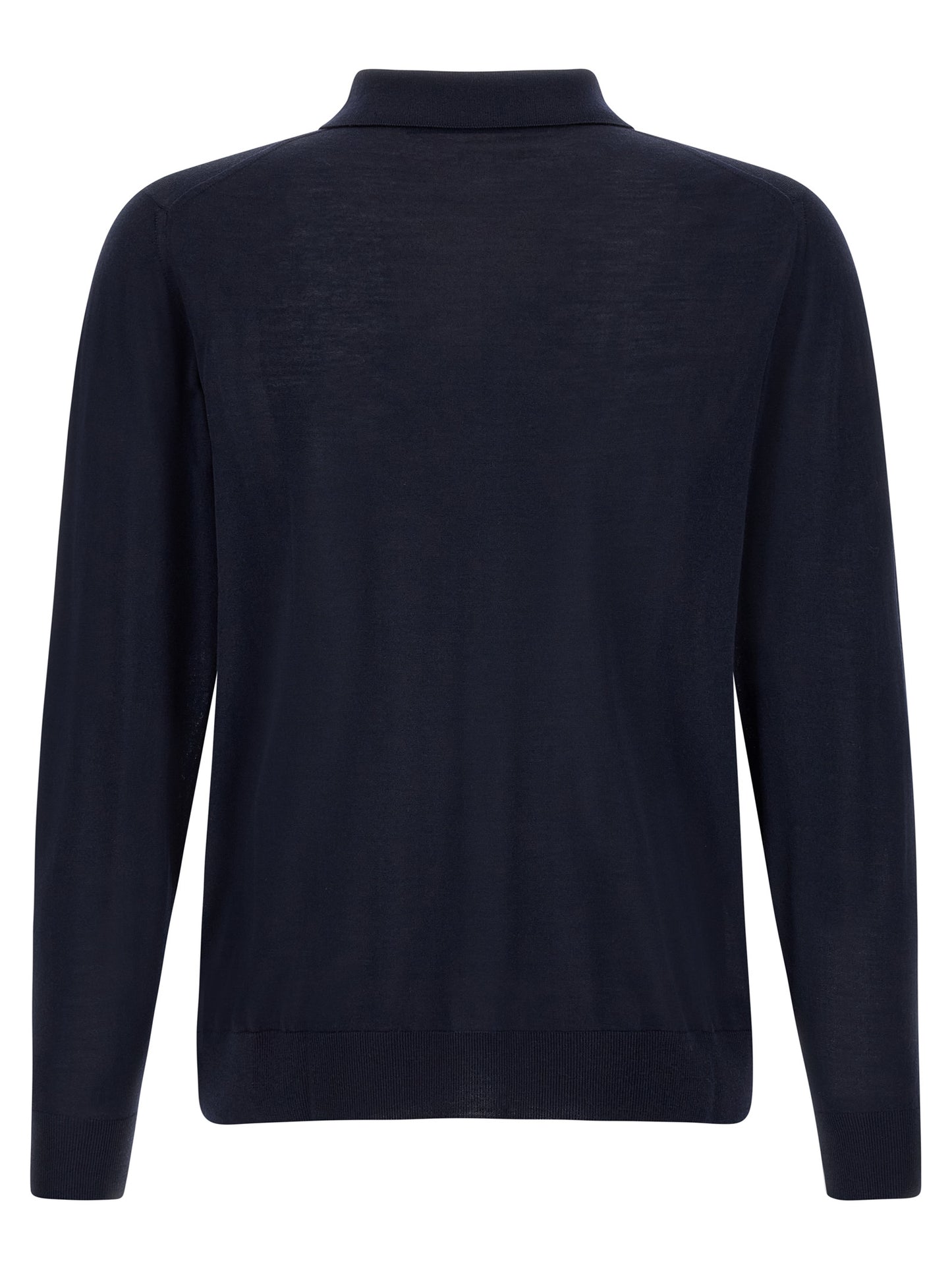 Polo Shirt by Kiton for men in wool navy & red presents a sleek silhouette, featuring a refined and for a sleek finish.