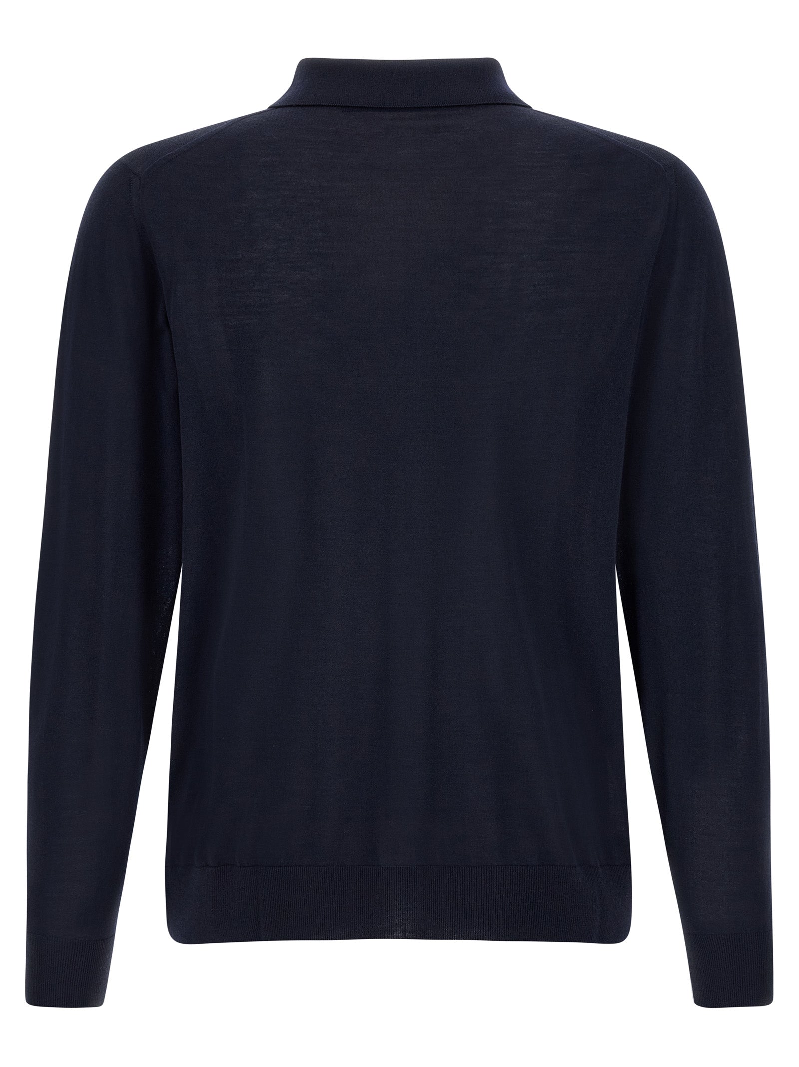 Polo Shirt by Kiton for men in wool navy & red presents a sleek silhouette, featuring a refined and for a sleek finish.
