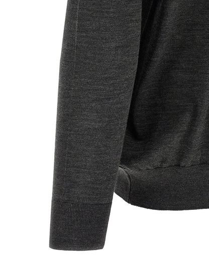 This Polo Shirt by Kiton for men in wool dark-gray & red presents a flawless silhouette, showcasing flawless detailing and a refined for a truly flawless aesthetic.