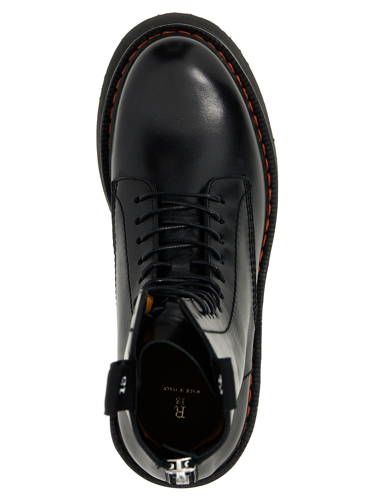 Platform Lace-Up Boots by R13 for women in cowhide leather black features an dynamic silhouette, showcasing the dynamic Women's Cowhide Leather Platform Lace-Up Boots design with its distinctive platform and elegant .
