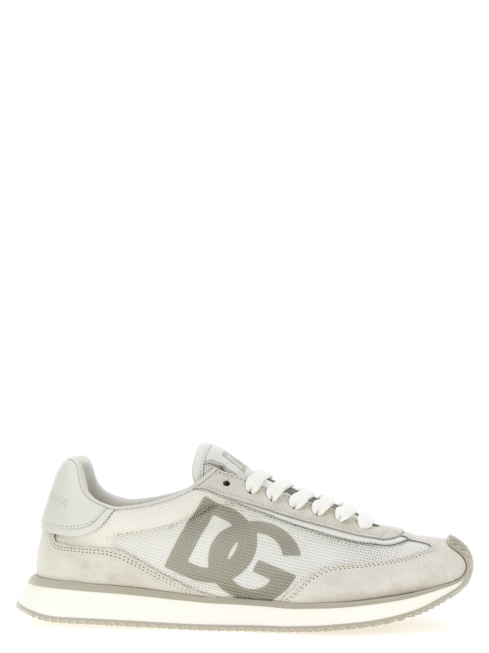 Sneakers by Dolce & Gabbana for men in suede calfskin leather & polyester gray features an versatile design from the Men's Low Top Suede Calfskin Leather & Polyester Sneakers collection, highlighting a versatile low-top style for a premium, high-fashion look.
