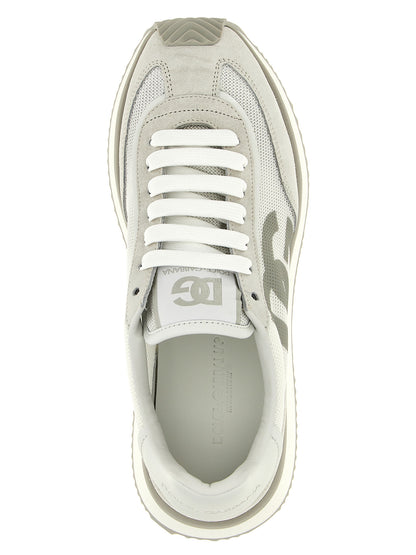 Sneakers by Dolce & Gabbana for men in suede calfskin leather & polyester gray features a chic design, perfectly showcasing the chic low-top style of this Men's Low Top Suede Calfskin Leather & Polyester Sneakers.