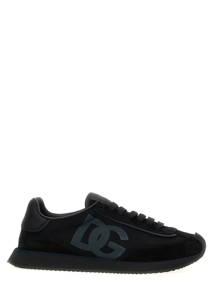 Athletic Sneakers Dolce & Gabbana men suede calfskin leather & polyester black featuring a avant-garde Men's Athletic Suede Calfskin Leather & Polyester Sneakers design with a avant-garde athletic style for a refined finish.