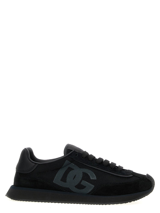 Athletic Sneakers Dolce & Gabbana men suede calfskin leather & polyester black featuring a avant-garde Men's Athletic Suede Calfskin Leather & Polyester Sneakers design with a avant-garde athletic style for a refined finish.